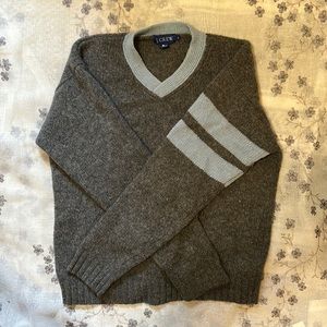 J. Crew Gray & Blue Wool Sweater
